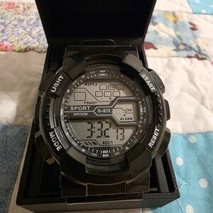 Black Digital Sport Watch